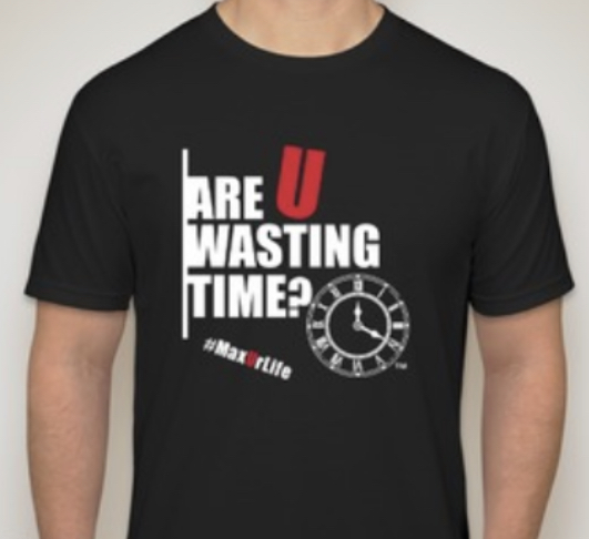 Official ARE U WASTING TIME? Black T-Shirt