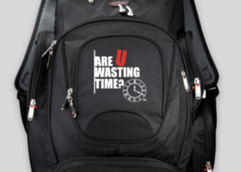 Official ARE U WASTING TIME? Leather BackPack