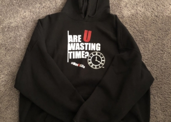 Official ARE U WASTING TIME? Black Cotton Hoodie