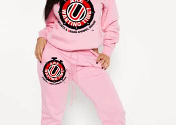 Woman’s Pink Hooded Sweatsuit