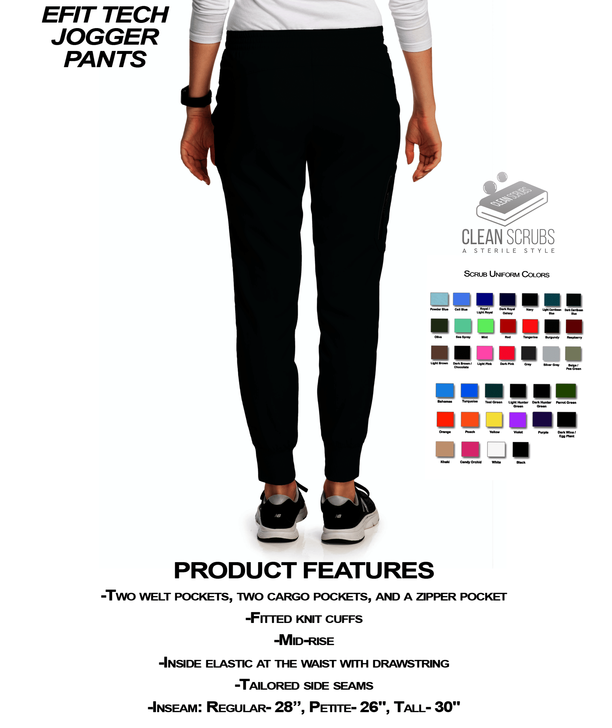 Clean Scrubs EFit Jogger Pants - Are U Wasting Time?